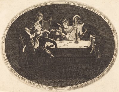 Gracze w karty autorstwa After Jacques Callot