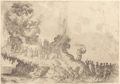 Unoszący się na górze Parnas autorstwa After Jacques Callot
