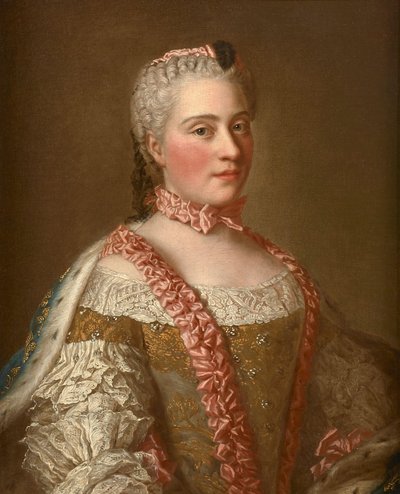 Według Jean Étienne Liotard - Portret Marie-Josèphe de Saxe autorstwa after Jean Etienne Liotard