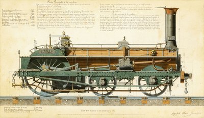 Lokomotywa dużych prędkości, 1864 r autorstwa Agapele Jemeppes