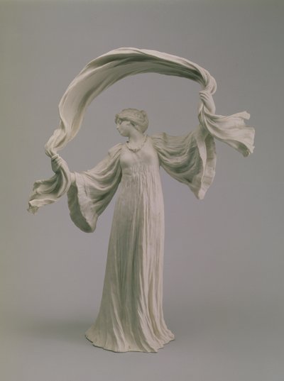 Tancerka z szalikiem na centralnym stole, Sevres, 1900 (herbatnik) autorstwa Agathon Leonard