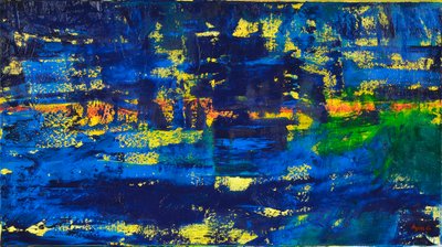 Flow 1, 2018 (olej na płótnie) autorstwa Agnes Girardon