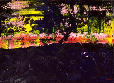 Flow 2, 2018 (olej na płótnie) autorstwa Agnes Girardon