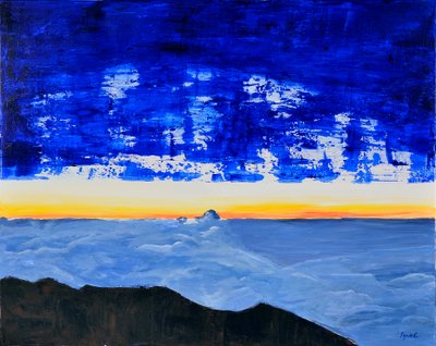 Rinjani, 2017 (akryl na płótnie) autorstwa Agnes Girardon