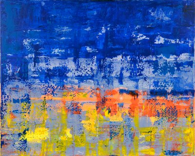 Bez tytułu 2, 2017 (akryl na płótnie) autorstwa Agnes Girardon