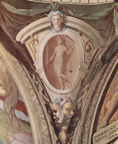 Alegorie cnót kardynalnych. Freski w kaplicy Eleonory Da Toledo autorstwa Agnolo Bronzino