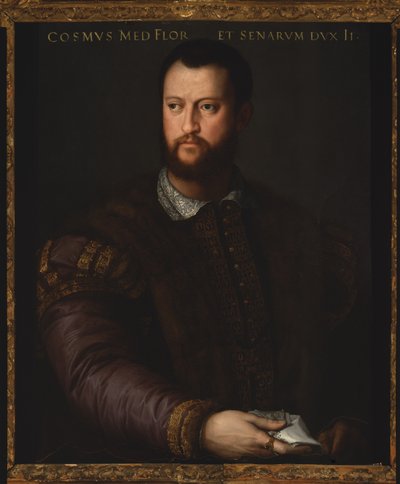 Portret Kosima I de Medici, 1566 autorstwa Agnolo Bronzino