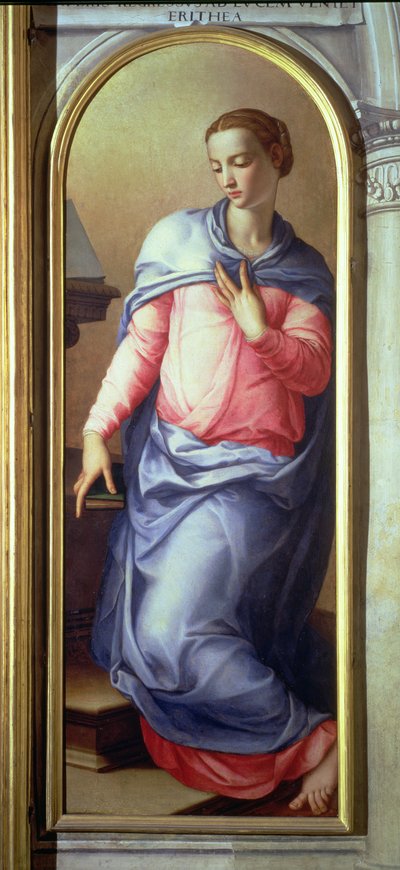 Dziewica, prawy panel Zwiastowania, 1555 (patrz także 82440) autorstwa Agnolo Bronzino