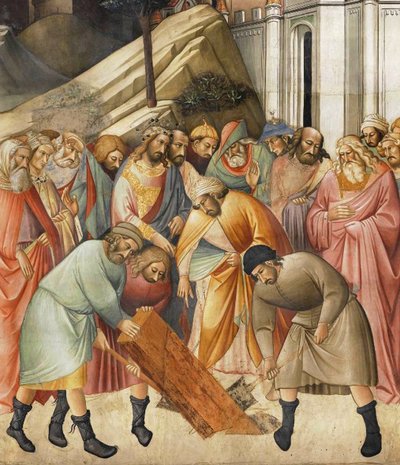 Król Salomon zakopuje jedną z belek krzyża, ok. 1380 autorstwa Agnolo Gaddi