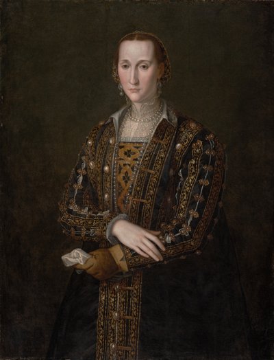 Eleonora di Toledo (1522-1562), ok. 1560 (olej na płótnie, przeniesiony z panelu) autorstwa Agnolo Bronzino