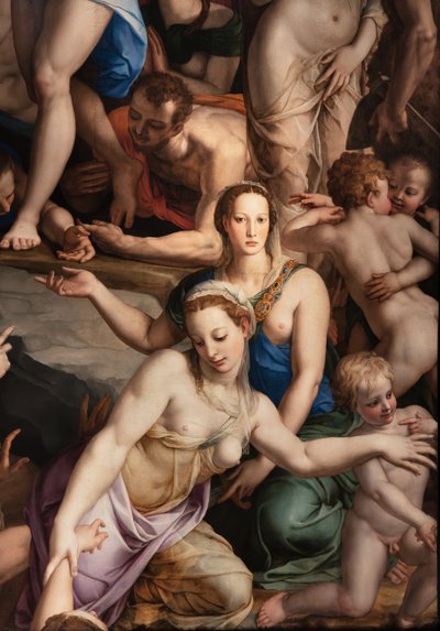Kaplica Medyceuszy: Zejście Chrystusa do otchłani, szczegół autorstwa Agnolo Bronzino