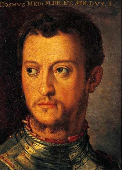 Portret Cosimo I de Medici, Agnolo Bronzino, obraz autorstwa Agnolo Bronzino