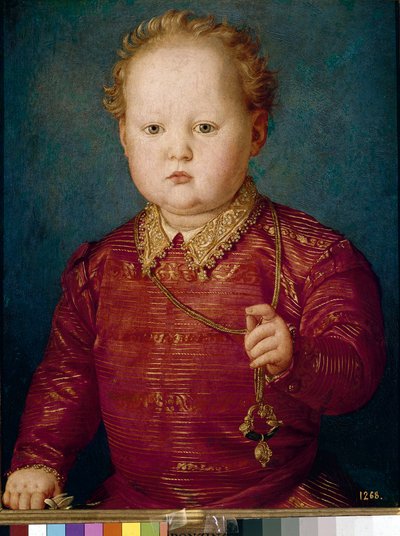 Portret Garcii de Medici jako dziecka (olej na desce, ok. 1550) autorstwa Agnolo Bronzino