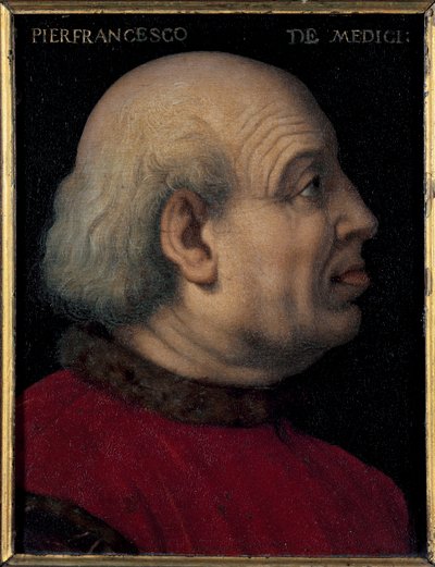 Portret Pierfrancesco di Lorenzo de Medicis Starszego (1430-1476) Obraz Bronzino (Agnolo di Cosimo) (1503-1572) Wymiary 15x12 cm autorstwa Agnolo Bronzino