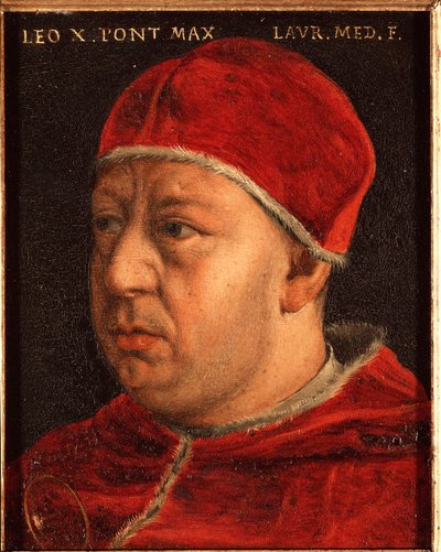 Portret papieża Leona X (Leo X) (Jana Medyceuszy) autorstwa Agnolo Bronzino