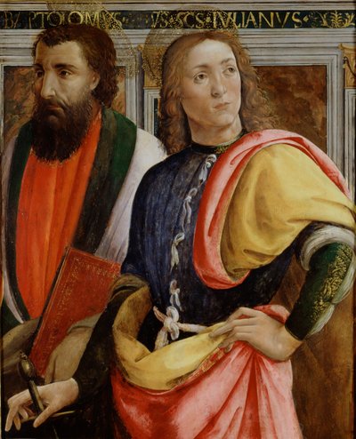 św. Bartłomiej i Julian Szpitalnik, koniec XV w. autorstwa Agnolo di Domenico