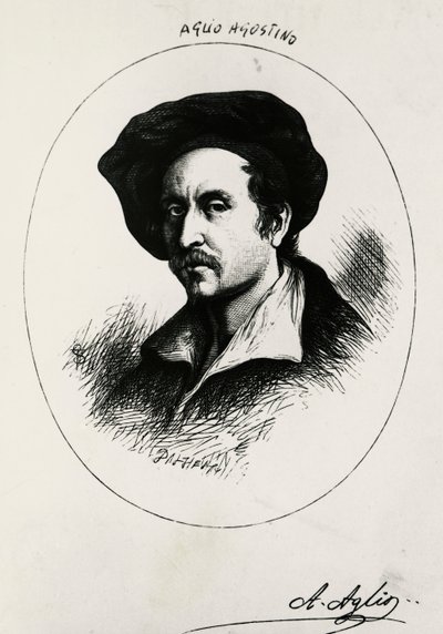 Autoportret Agostino Aglio (ryc.) autorstwa Agostino Aglio
