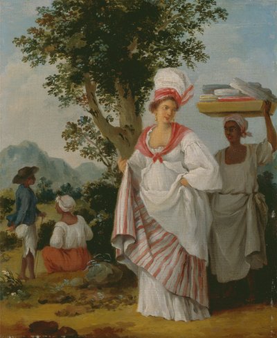 Kreolka z Indii Zachodnich w towarzystwie swojego czarnego służącego autorstwa Agostino Brunias