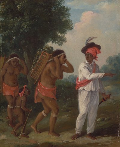 Kolorowy mężczyzna z Indii Zachodnich, reżyseria dwóch karaibskich kobiet z dzieckiem, ok. 1930 r. 1780. autorstwa Agostino Brunias