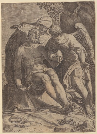 Opłakiwanie Chrystusa [Pietà] autorstwa Agostino Carracci