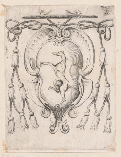 Herb kardynała rodziny Sampieri, 1590-95. autorstwa Agostino Carracci