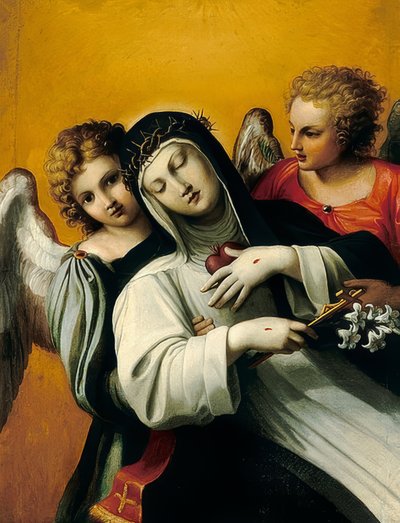 Uniesienie św. Katarzyny autorstwa Agostino Carracci