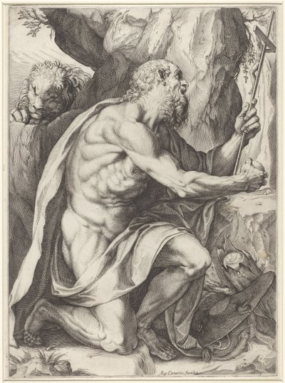Święty Hieronim autorstwa Agostino Carracci