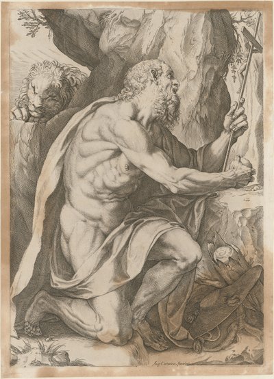 Święty Hieronim autorstwa Agostino Carracci