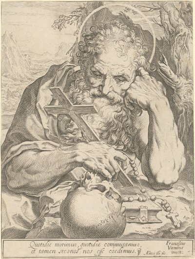 Święty Hieronim autorstwa Agostino Carracci
