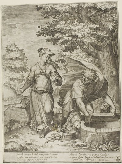 Jakub i Rachela autorstwa Agostino Carracci