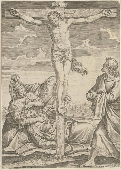 Ukrzyżowanie autorstwa Agostino Carracci