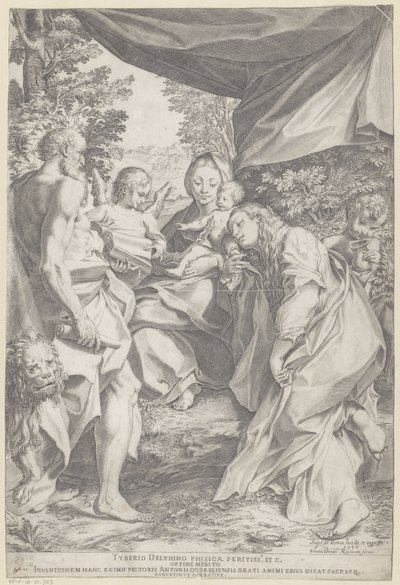 Maria z Dzieciątkiem i św. Hieronima i Maria Magdalena autorstwa Agostino Carracci