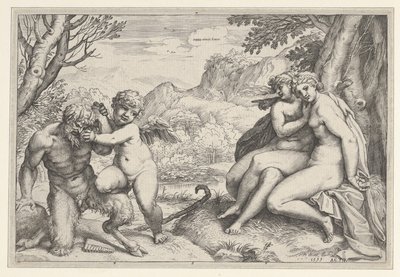 Miłość zwycięża wszystko, 1599. autorstwa Agostino Carracci