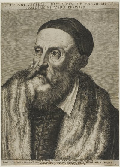 Portret Tycjana autorstwa Agostino Carracci