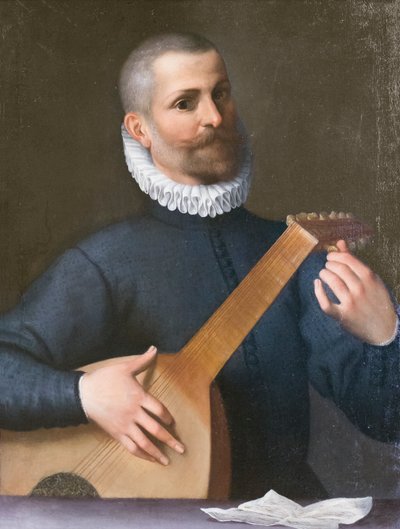 Portret lutnisty, prawdopodobnie Orazio Bassaniego autorstwa Agostino Carracci
