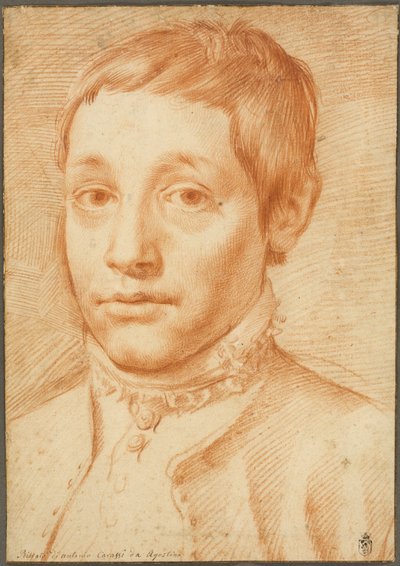 Portret syna artysty, Antonio Carracci autorstwa Agostino Carracci