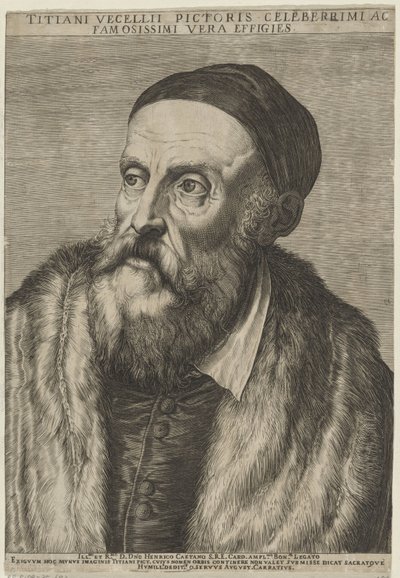 Portret malarza Tycjana autorstwa Agostino Carracci