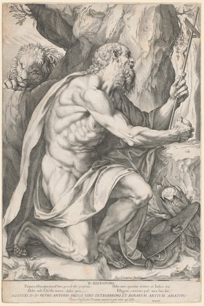 Święty Hieronim autorstwa Agostino Carracci