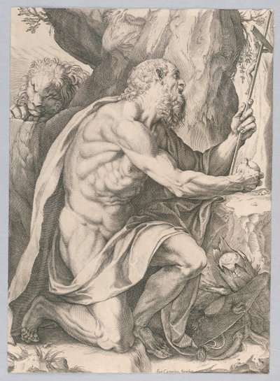 Święty Hieronim autorstwa Agostino Carracci