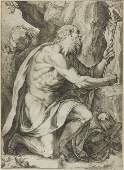 Święty Hieronim w pokucie autorstwa Agostino Carracci