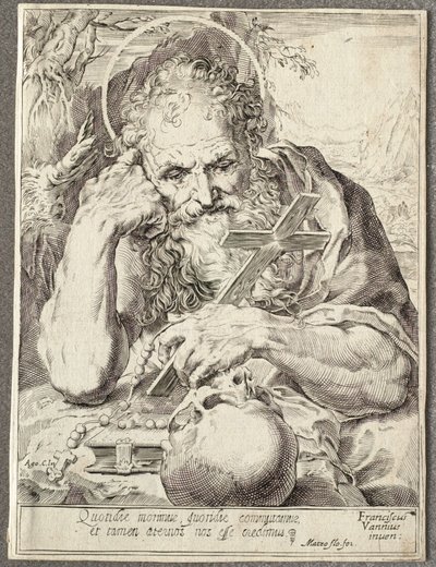 Święty Hieronim autorstwa Agostino Carracci