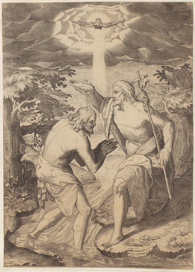 Chrzest Chrystusa autorstwa Agostino Carracci