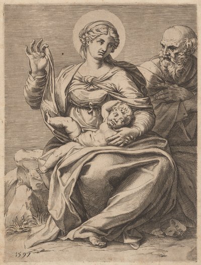 Święta Rodzina autorstwa Agostino Carracci