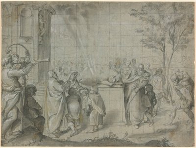 Ofiara Pelias dla Neptuna autorstwa Agostino Carracci