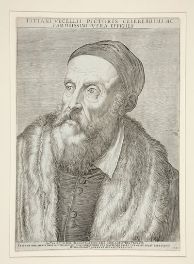Tiziano Vecelli (Tycjan) autorstwa Agostino Carracci
