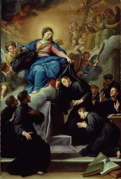 Madonna z Siedmioma Założycielami Zakonu Serwitów, ok. 1930 r. 1728. autorstwa Agostino Masucci