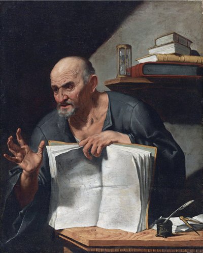 Dionizy Cato (3eme ou 4eme siecle) - Peinture de Agostino Scilla (1629-1700), - Olej na płótnie, 98,5x80,6 - Kolekcja prywatna autorstwa Agostino Scilla