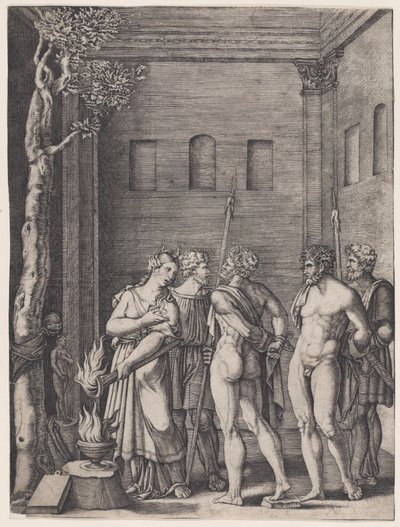 Efigenia, Ok. 1514-36. autorstwa Agostino Veneziano