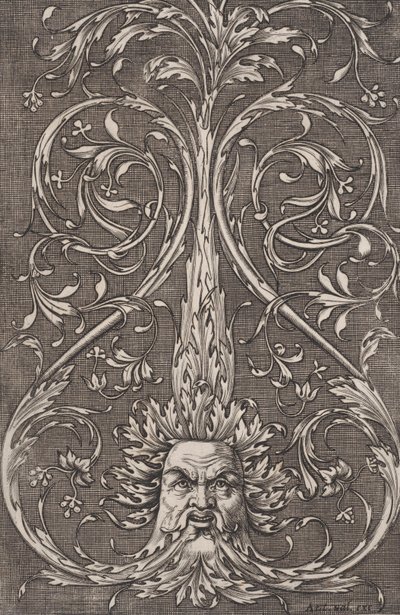 Panel ozdobny, ca. 1514-36. autorstwa Agostino Veneziano