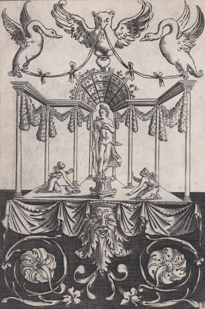 Panel ozdobny, ca. 1514-36. autorstwa Agostino Veneziano
